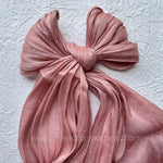 Peach Pink-Diamond Organza shimmer hijab