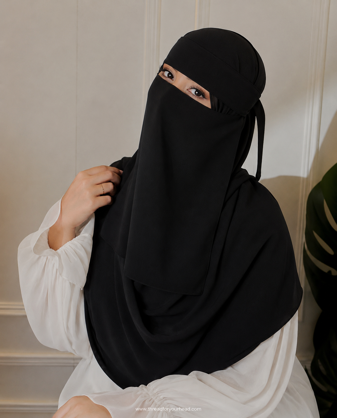 Hijab and Naqab set - Black