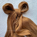 Caramel-Diamond Organza shimmer hijab