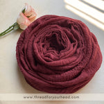 Crinkled cotton hijab- retro pink