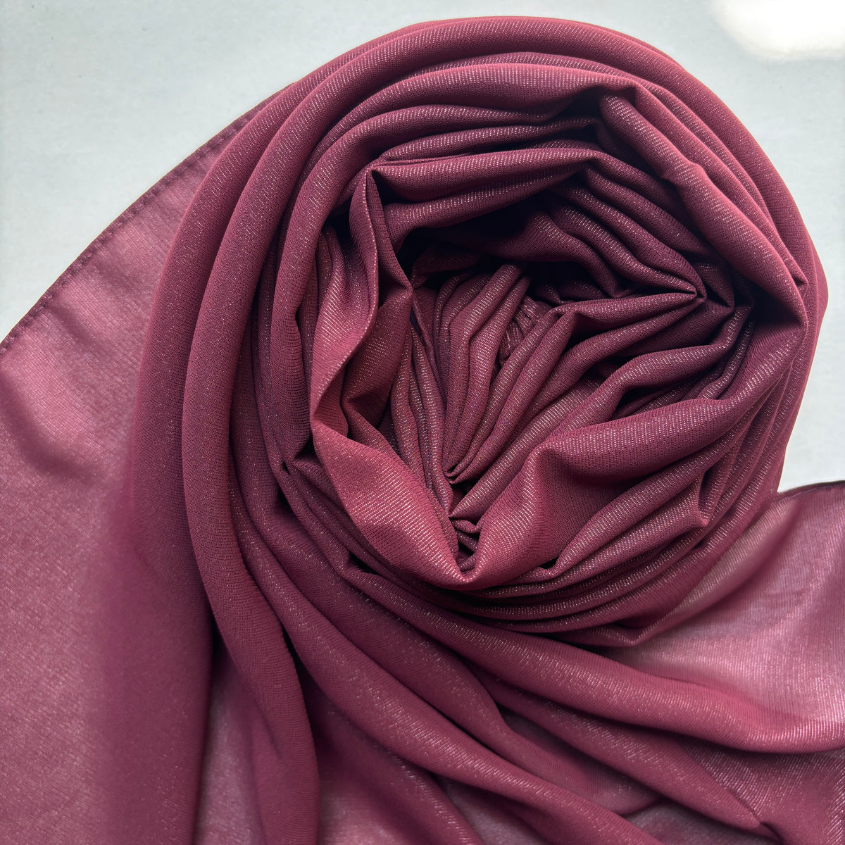 Chiffon Shimmer Hijab - Maroon