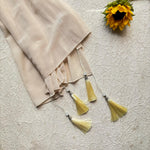 Beige - Tassel Malaysian Georgette Hijab