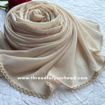 beiege - Crochet Georgette hijab