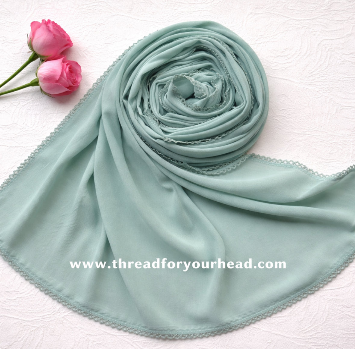 Persian Blue - Crochet Georgette hijab