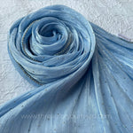 Sky blue -Diamond Organza shimmer hijab