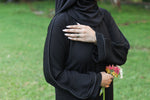 Diamond zipper abaya