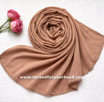 Apricot - Crochet Georgette hijab