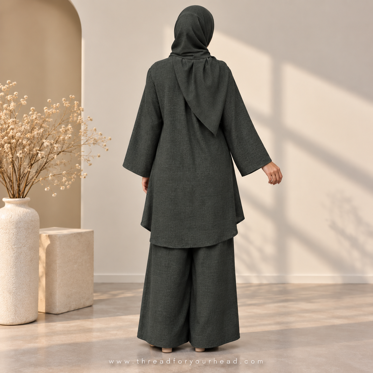 Dark Olive - Modest Co-ord Set