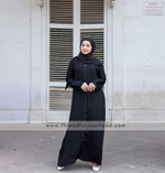 Black zipper abaya