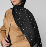 Black Polka premium modal hijab