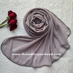 grey - Crochet Georgette hijab