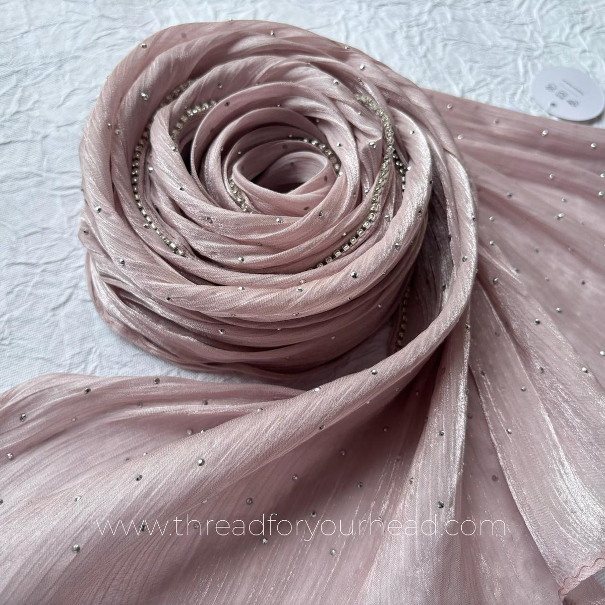 Light Mauve -Diamond Organza shimmer hijab