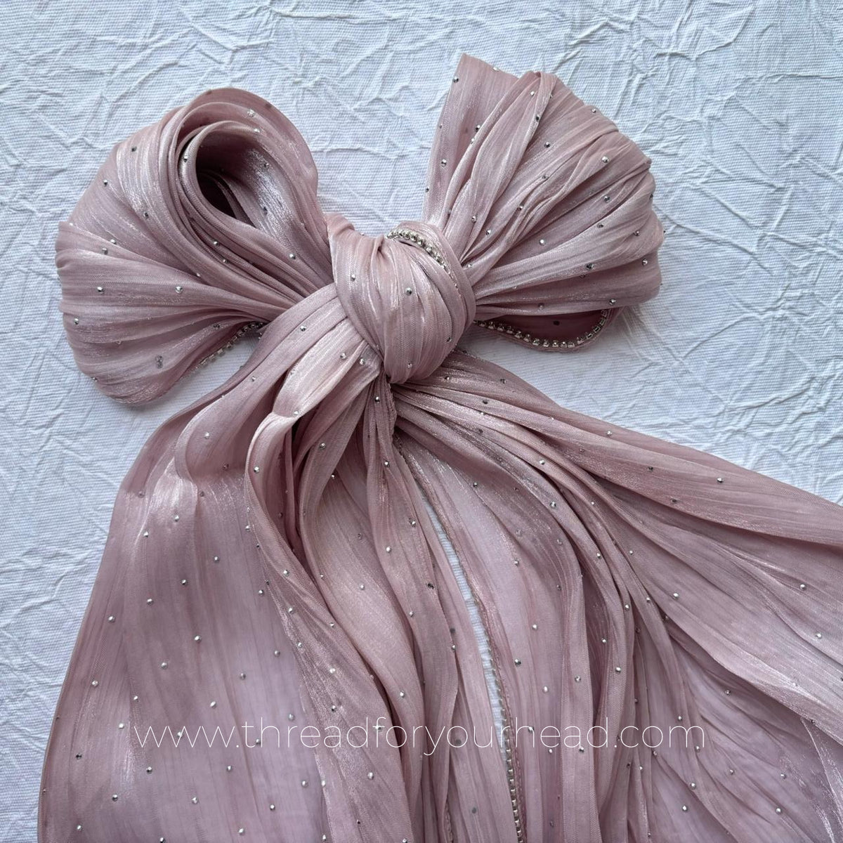 Light Mauve -Diamond Organza shimmer hijab