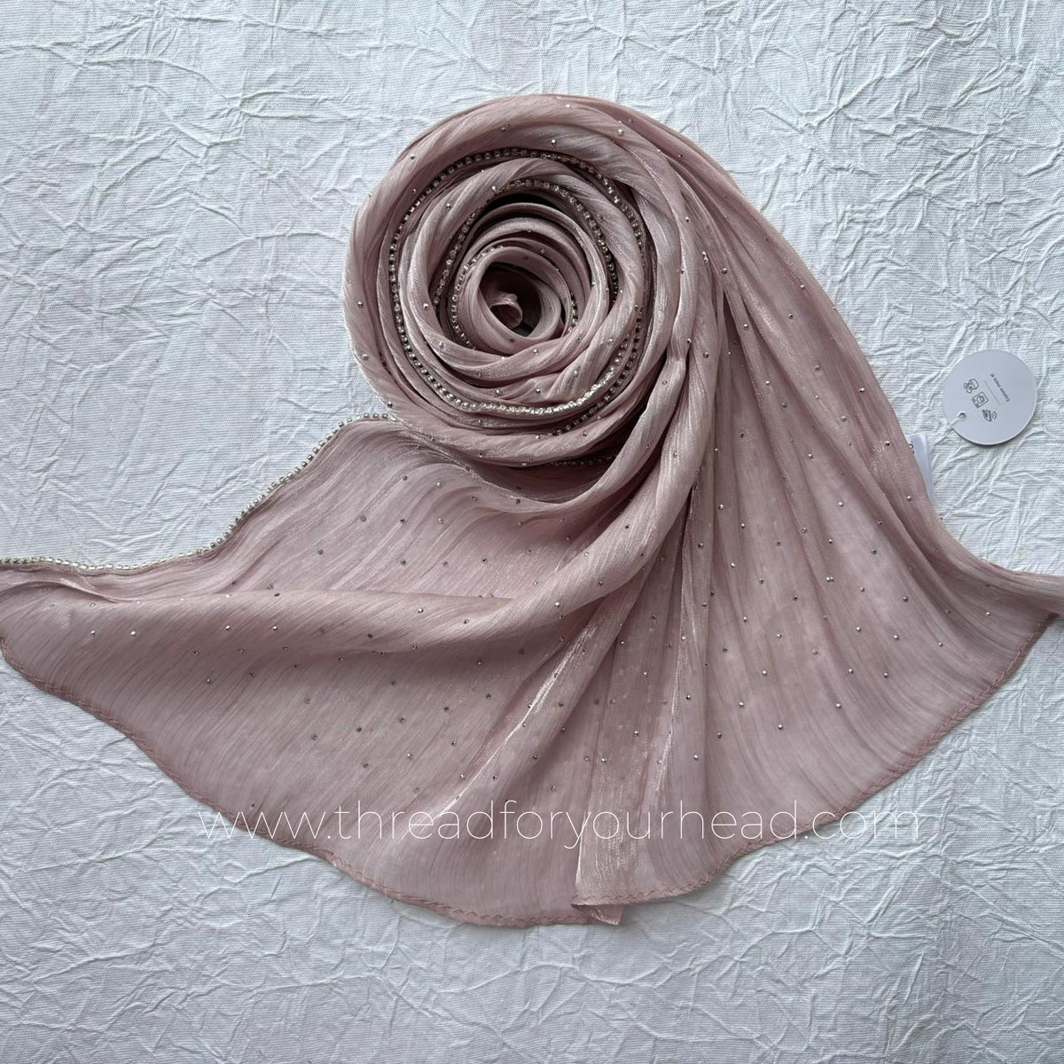 Light Mauve -Diamond Organza shimmer hijab