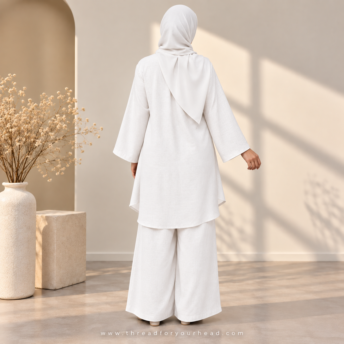 Pure White -Modest Co-ord Set