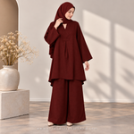 Dark Maroon -Modest Co-ord Set