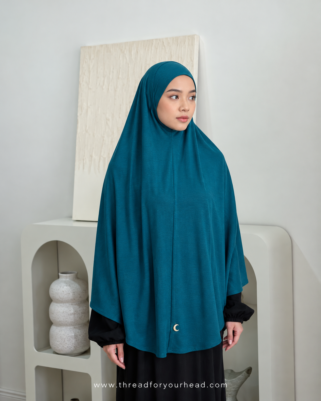 Teal - Soft Cotton Jersey Chadar