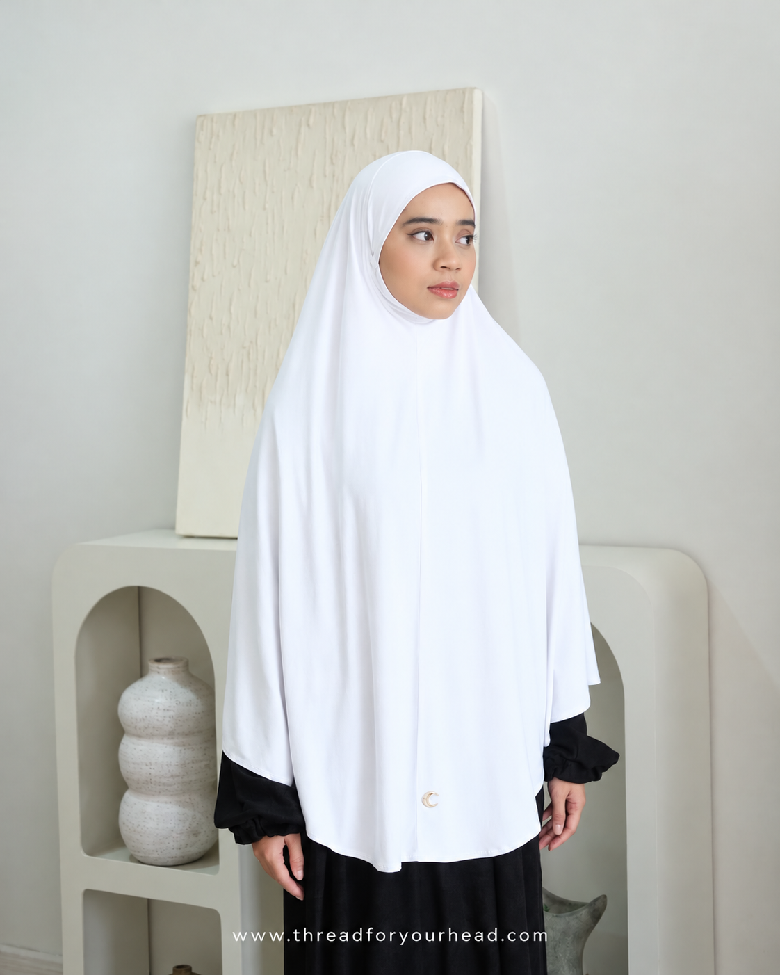 White - Soft Cotton Jersey Chadar