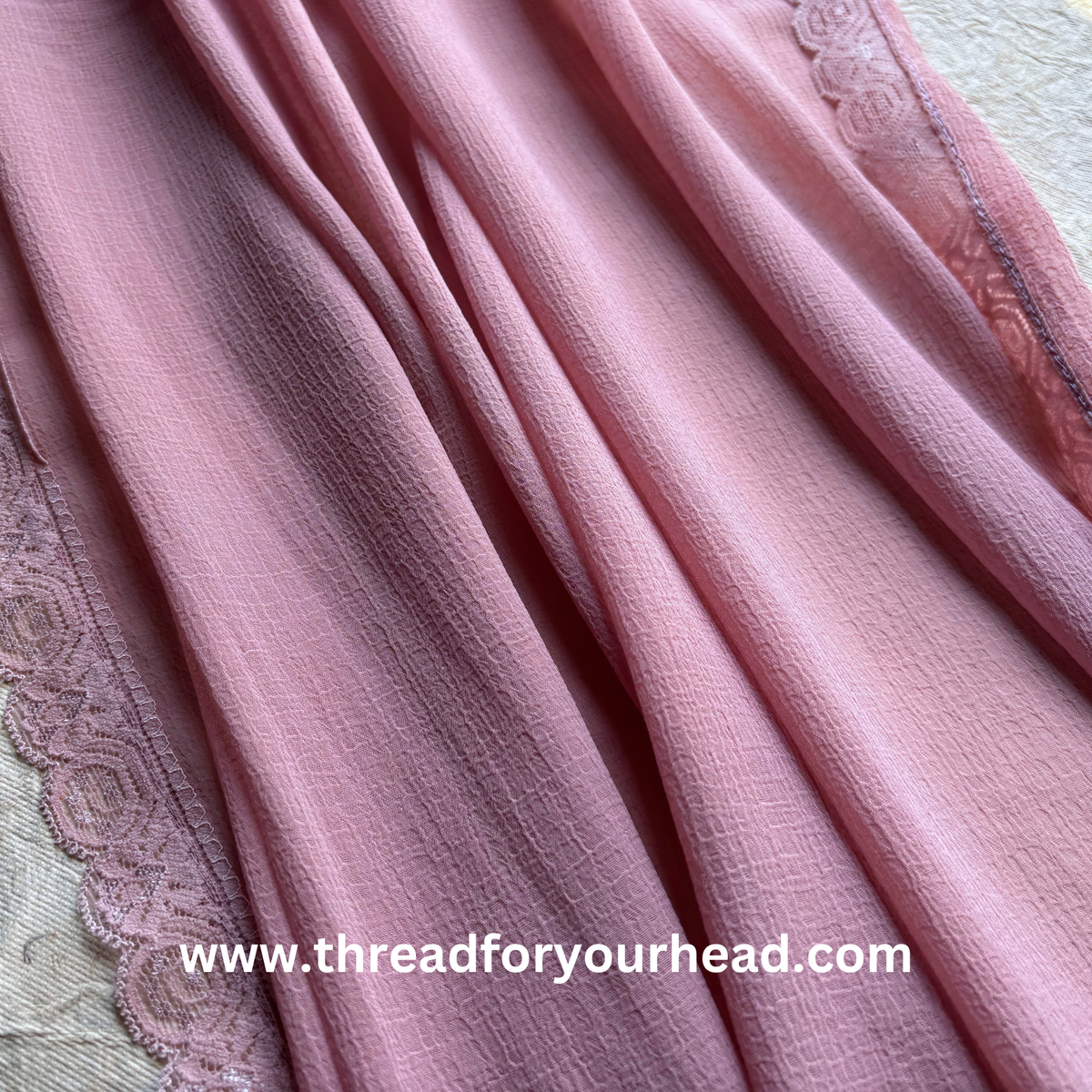 mauve- Lace Georgette hijab