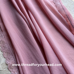 mauve- Lace Georgette hijab