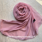 mauve- Lace Georgette hijab