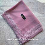 mauve- Lace Georgette hijab