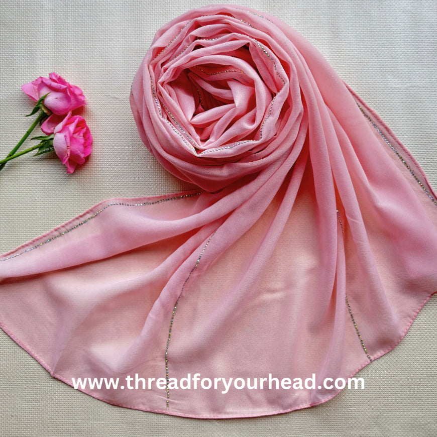 peach - light chiffon diamond