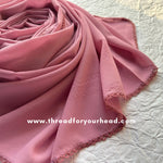 perky pink - Crochet Georgette hijab