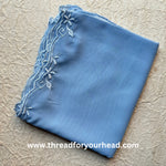 powder blue - Scallop Georgette hijab