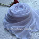 Pure white - Crochet Georgette hijab