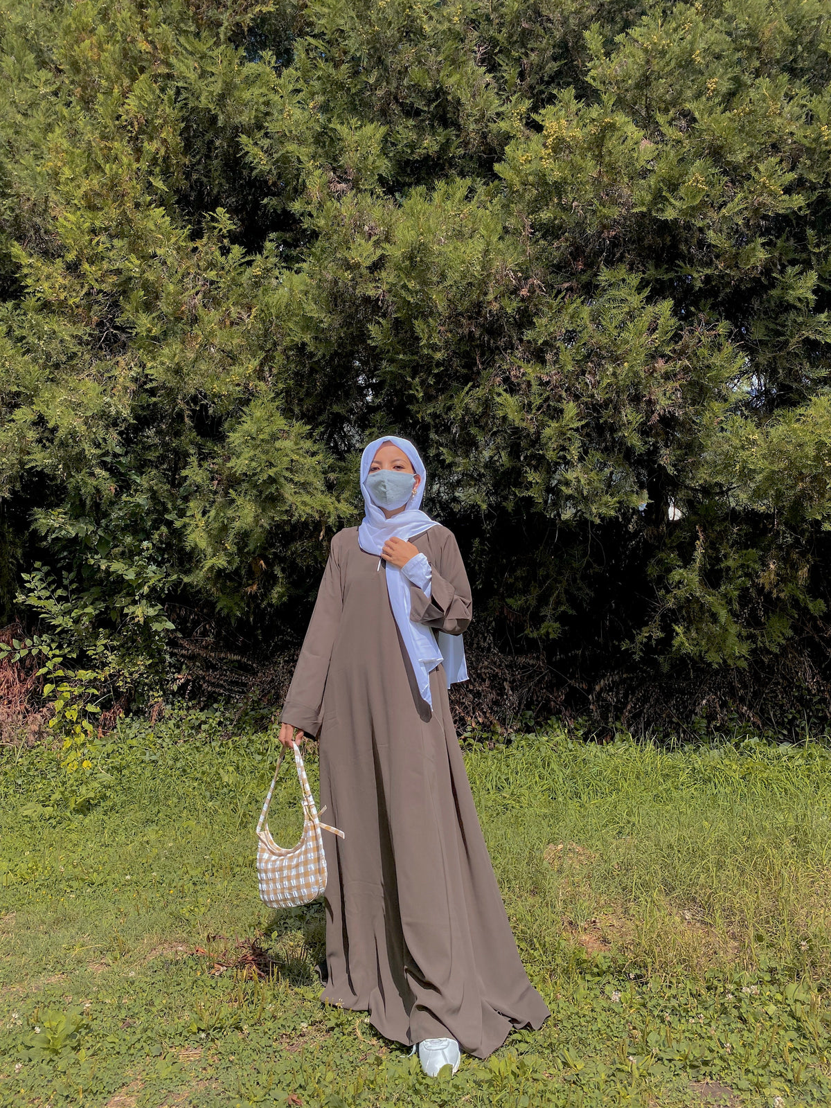 True grey basic abaya