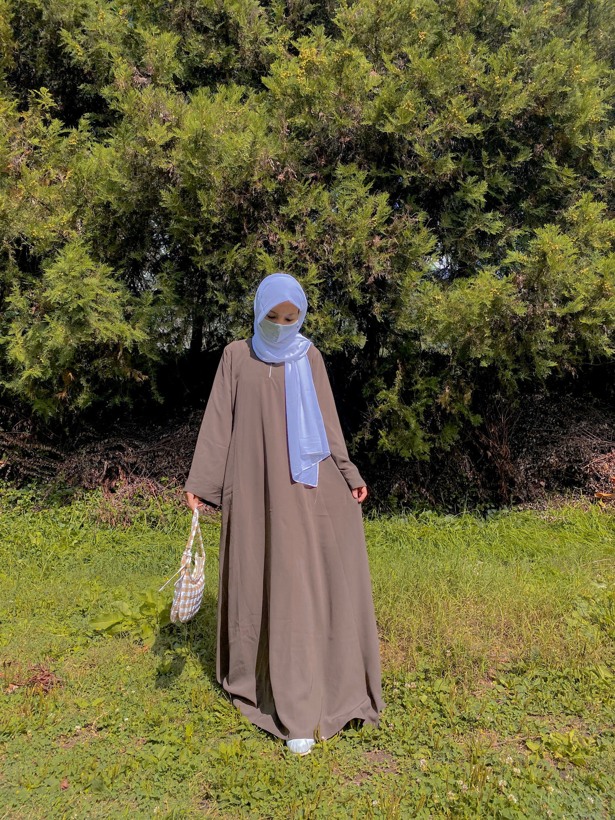 True grey basic abaya
