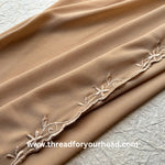wheat - Scallop Georgette hijab