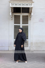 Black zipper abaya