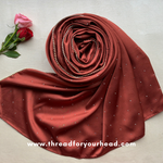 Coral - Rhinestone satin