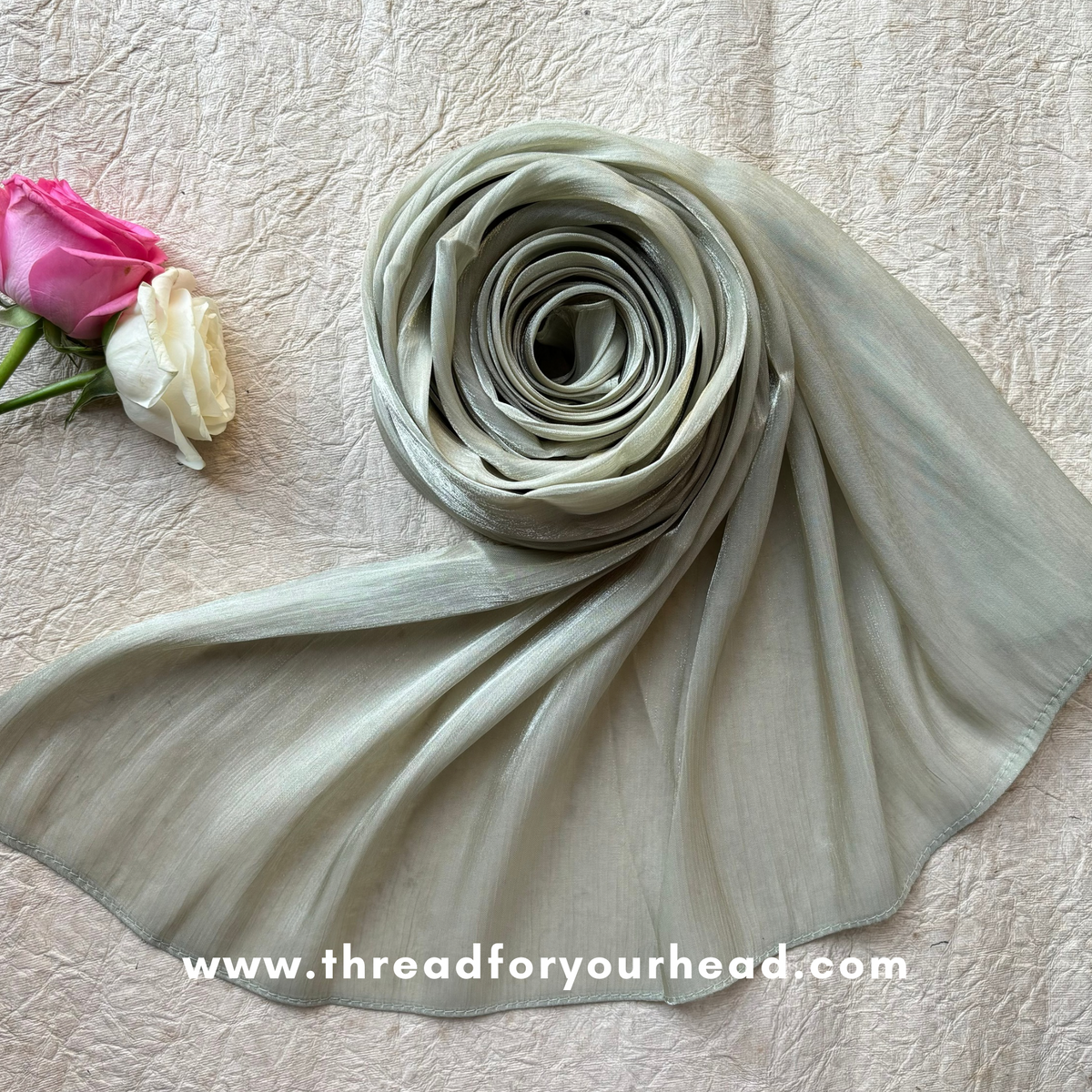 Pistachio - Organza shimmer hijab