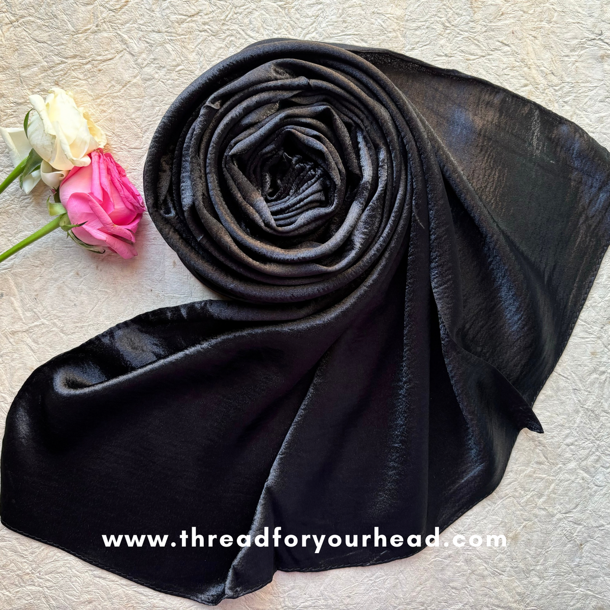 Black - Marble Satin