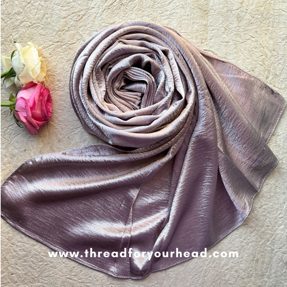 Mauve- Marble Satin