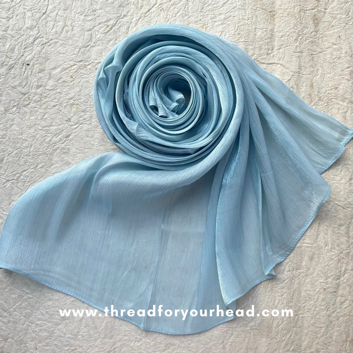 Persian Blue - Organza shimmer hijab