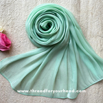 Sea Green - Organza shimmer hijab