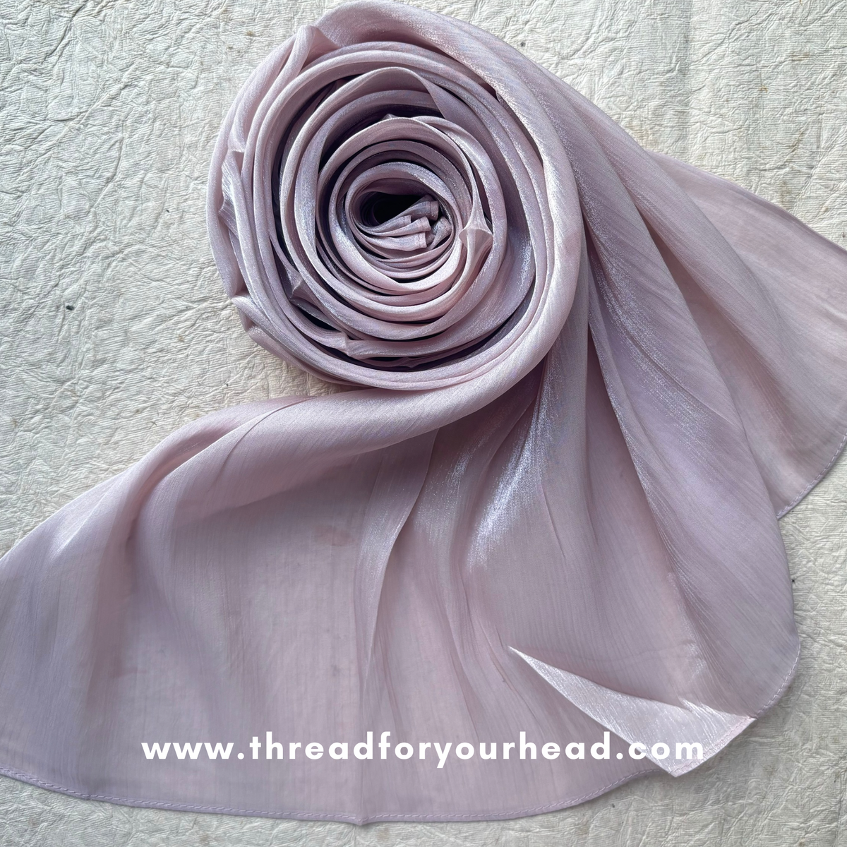 Light Mauve - Organza shimmer hijab