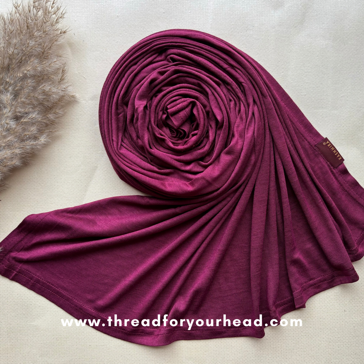maroon- jersey hijab
