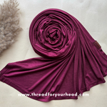 maroon- jersey hijab