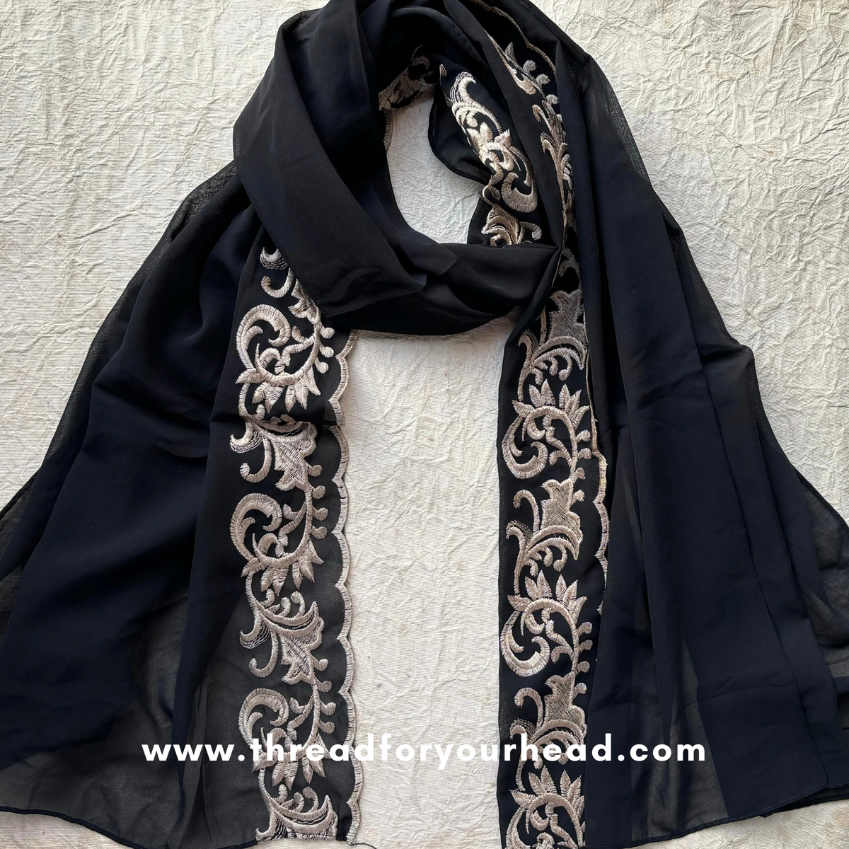 Lace chiffon- black