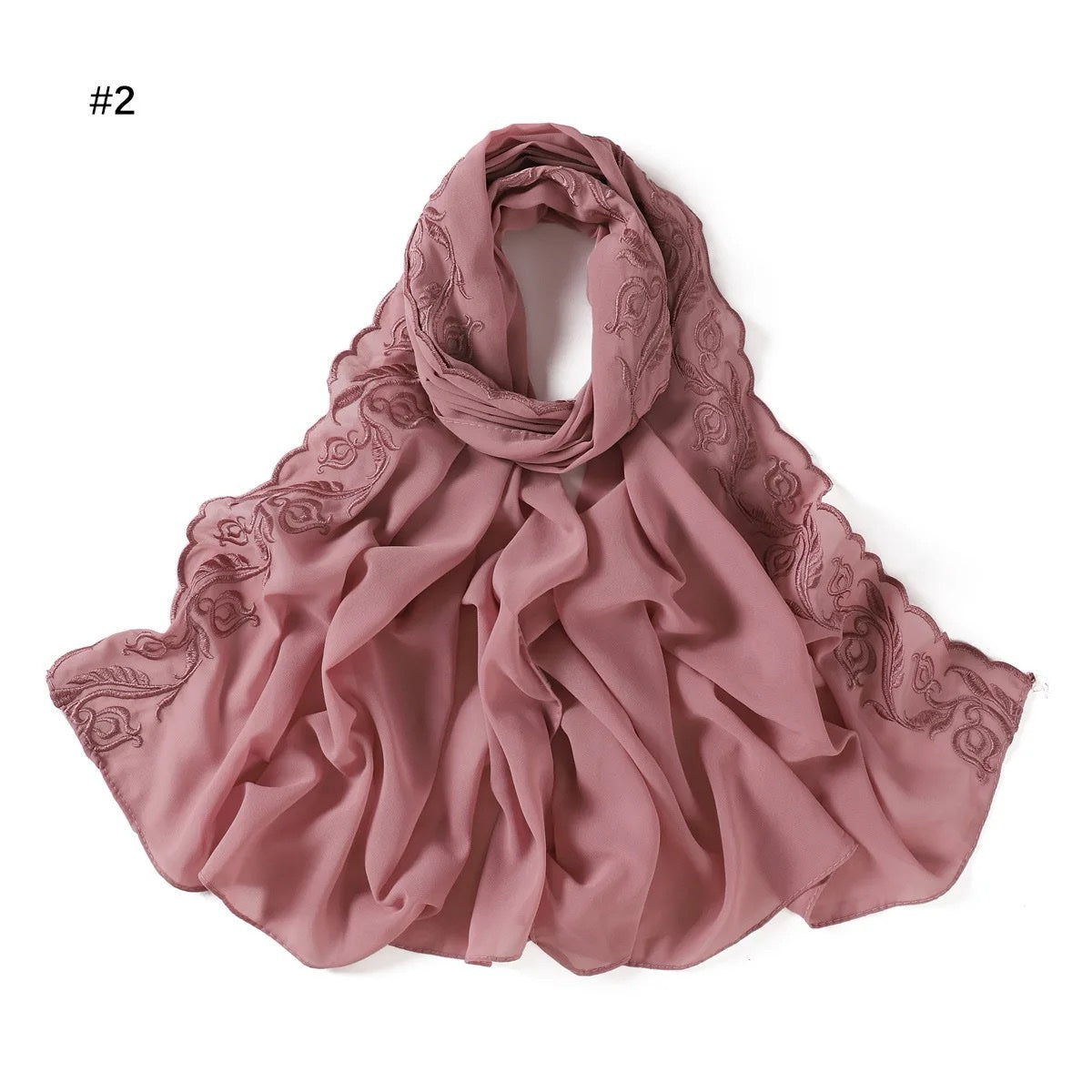 Lace chiffon- Mauve