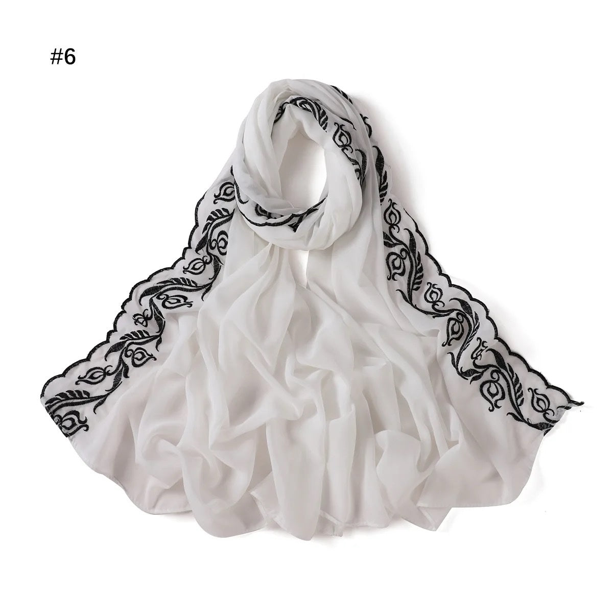 Lace chiffon- white