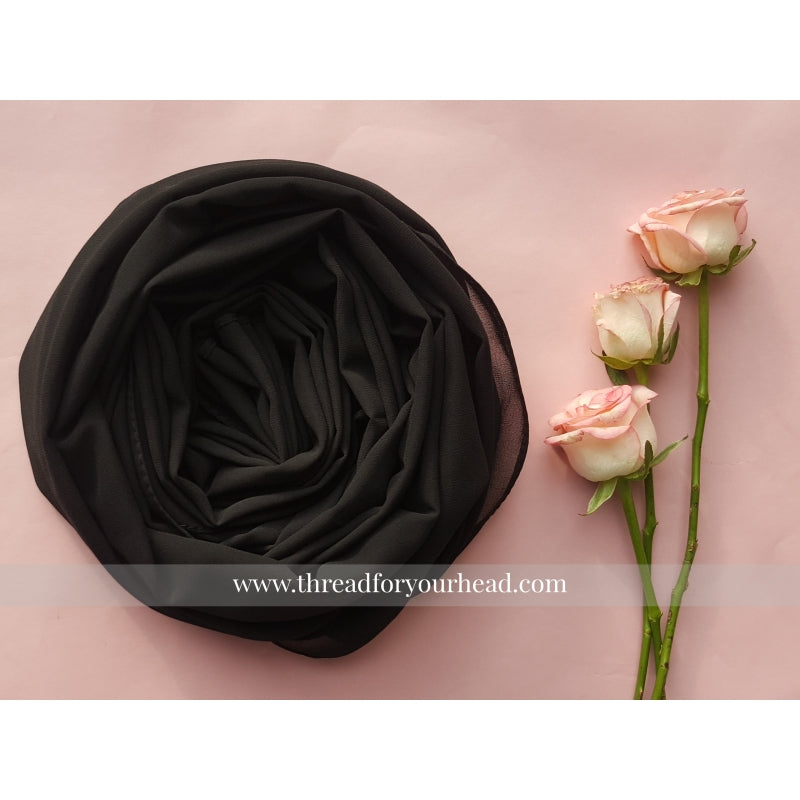 Black - Malaysian georgette