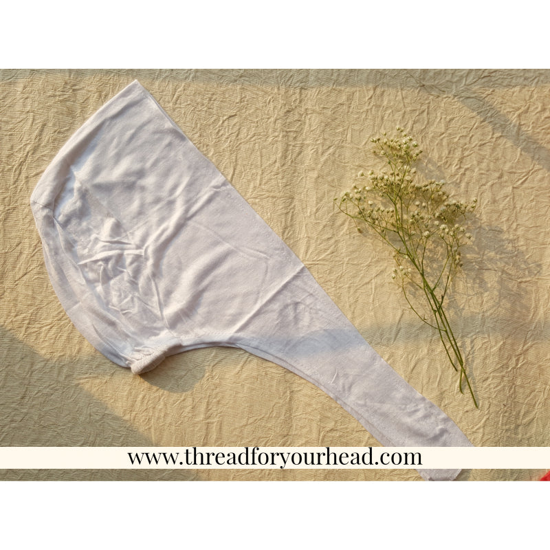 white- tie back cap