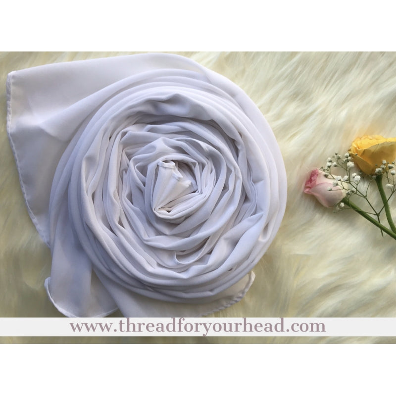 PREMIUM GEORGETTE - PURE WHITE