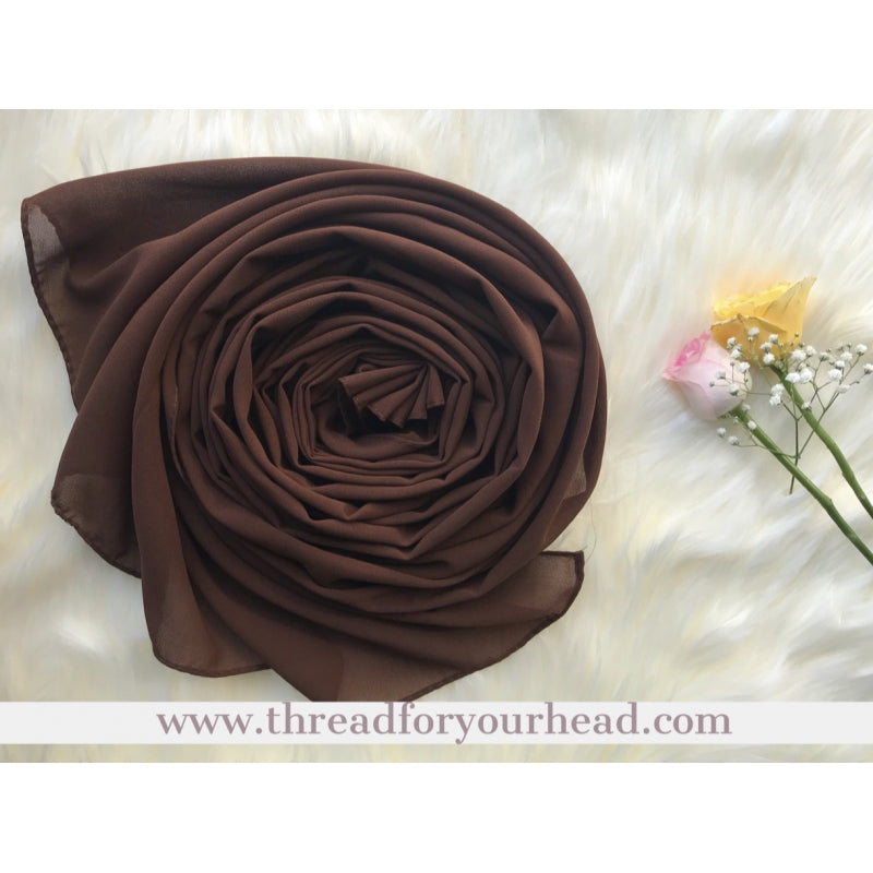 PREMIUM GEORGETTE - BROWN